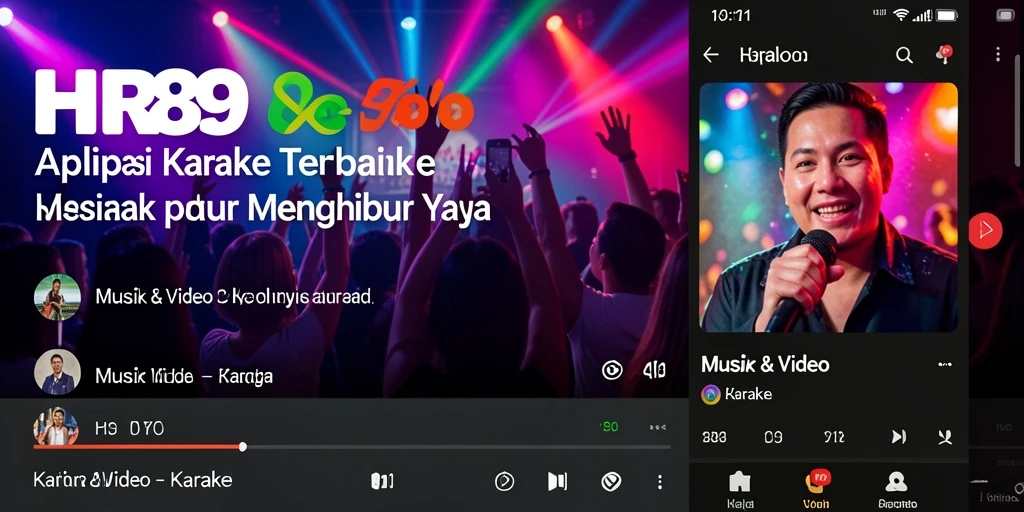 Tampilan antarmuka HR89 yang sederhana dan menarik untuk Karaoke.