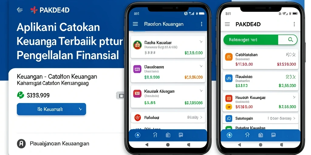 Antarmuka aplikasi PAKDE4D yang ramah pengguna untuk Catatan Keuangan.