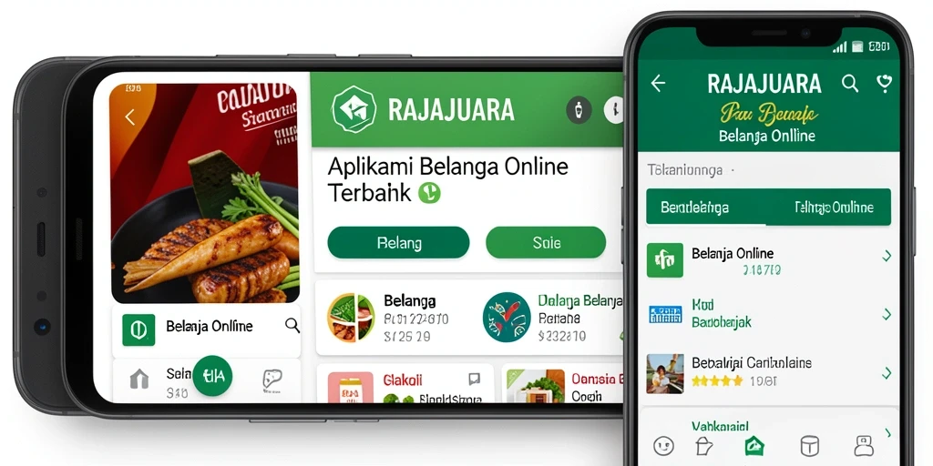 Antarmuka aplikasi RAJAJUARA yang mudah digunakan untuk belanja online.